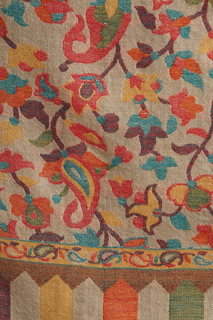 Multi Colored Cashmere Fine Wool Stole by Dusala Men at Pernia's Pop Up Shop