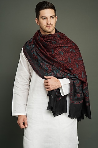 Multi Colored Gulbandi Stole by Dusala Men