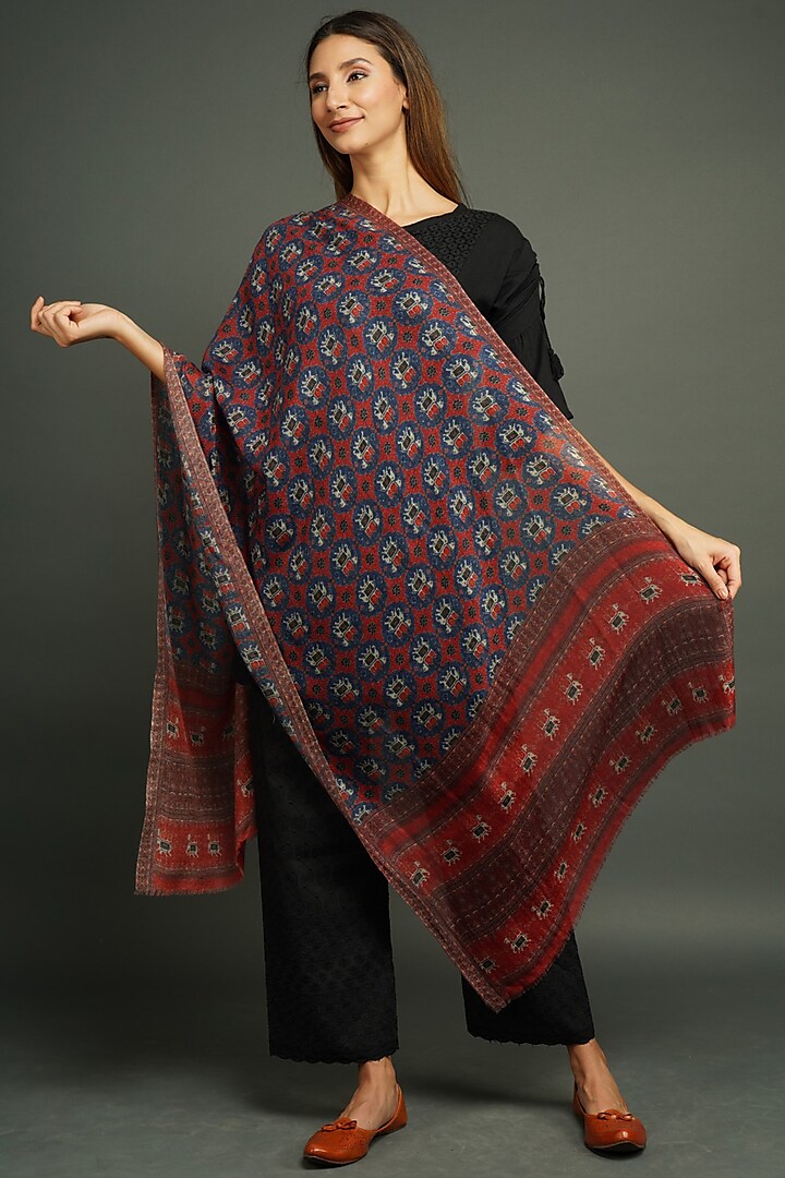 Multi Colored Printed Stole by DUSALA  ACCESSORIES