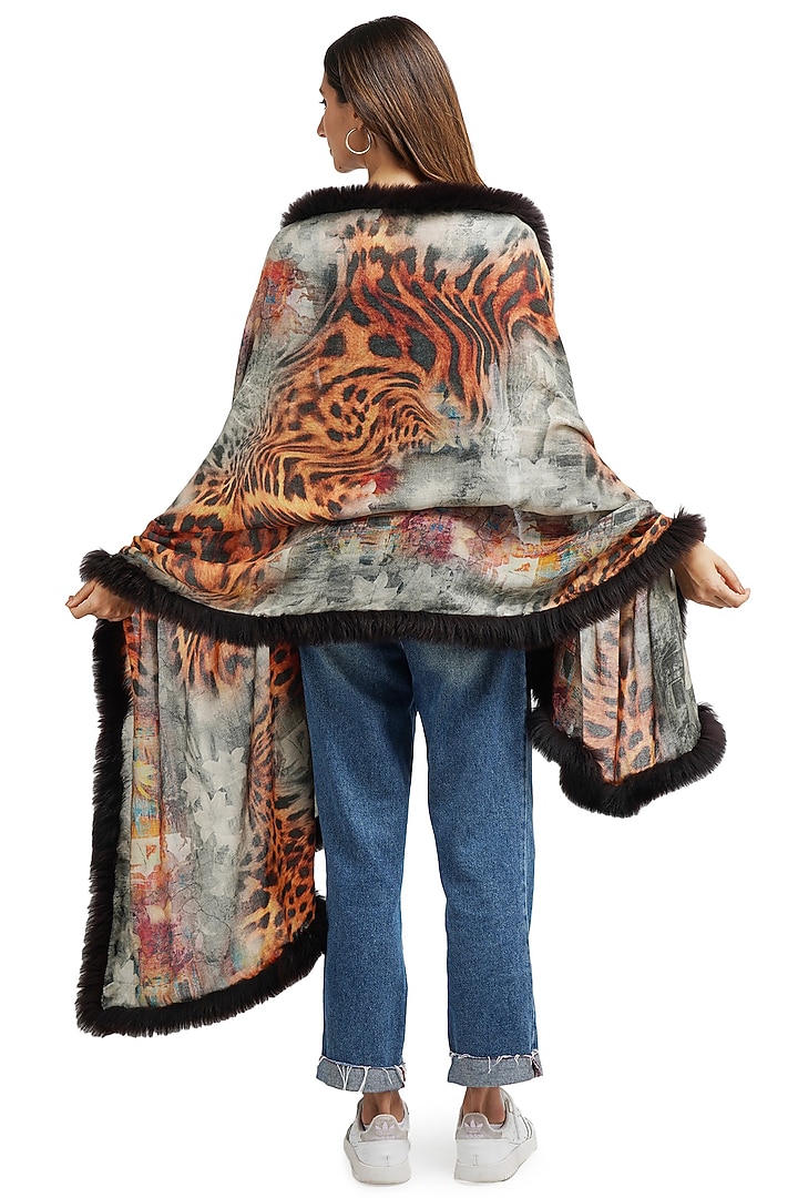 Multi-Colored Animal Printed Stole by DUSALA ACCESSORIES at Pernia's Pop Up Shop