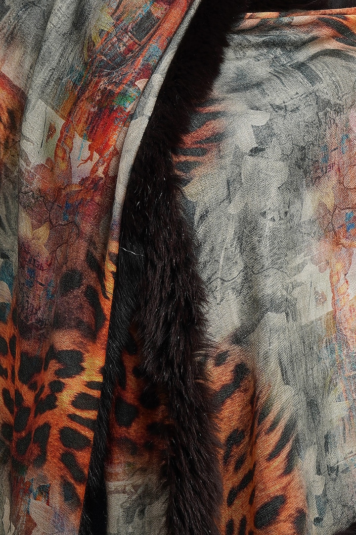 Multi-Colored Animal Printed Stole by DUSALA ACCESSORIES at Pernia's Pop Up Shop