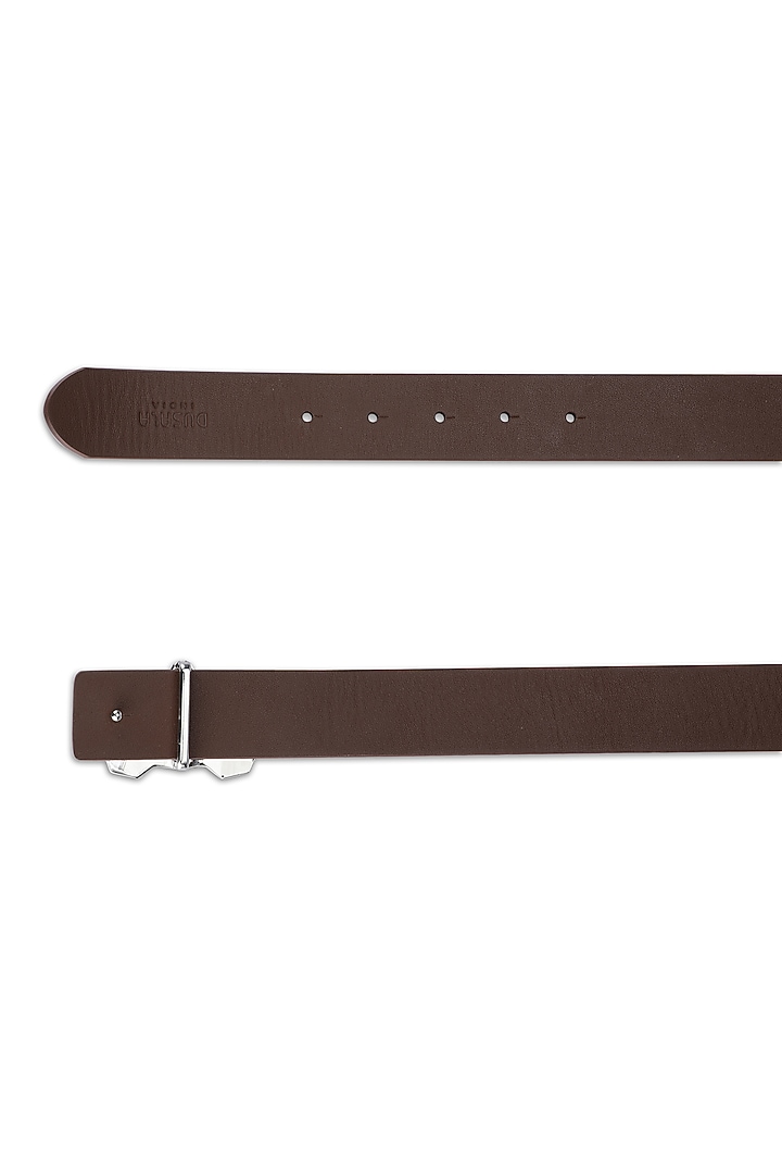 Black & Brown Italian Calf Leather Reversible Belt by Dusala Men at Pernia's Pop Up Shop