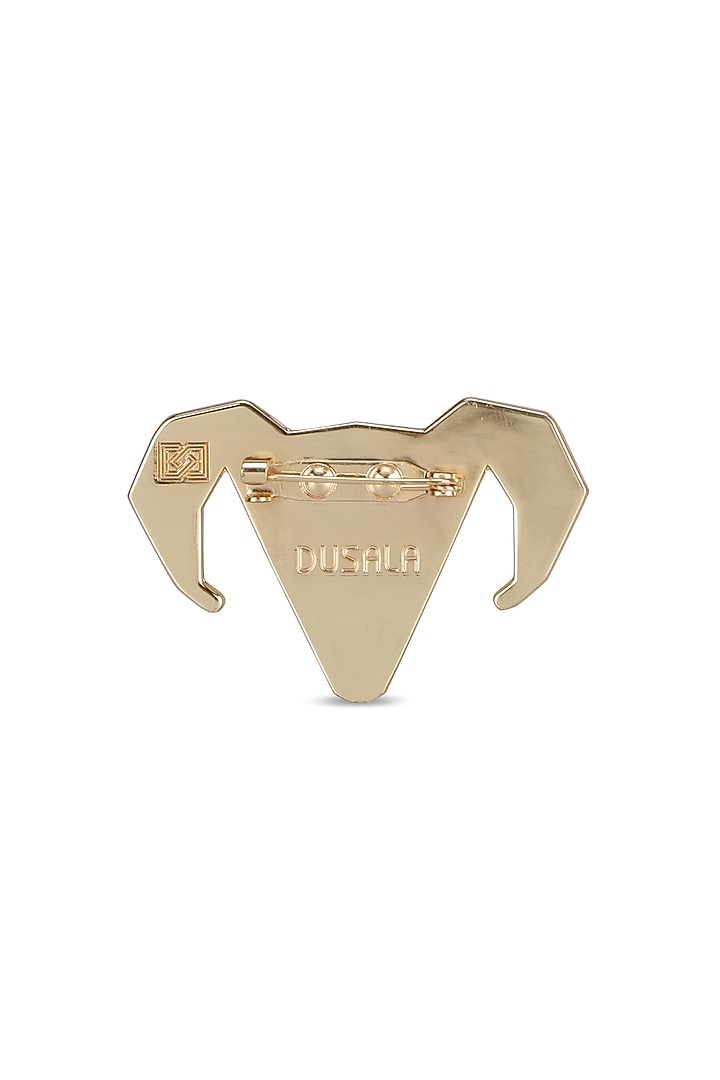 Gold Toned Alloy Brooch by Dusala Men at Pernia's Pop Up Shop