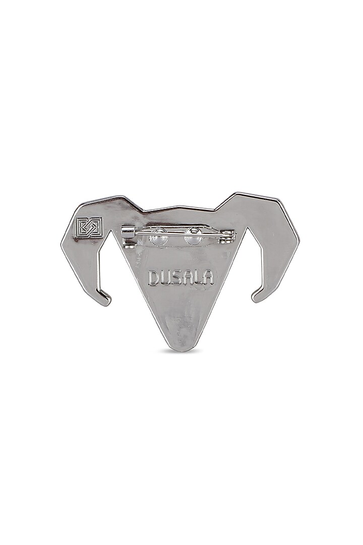 Silver Toned Alloy Brooch by Dusala Men at Pernia's Pop Up Shop