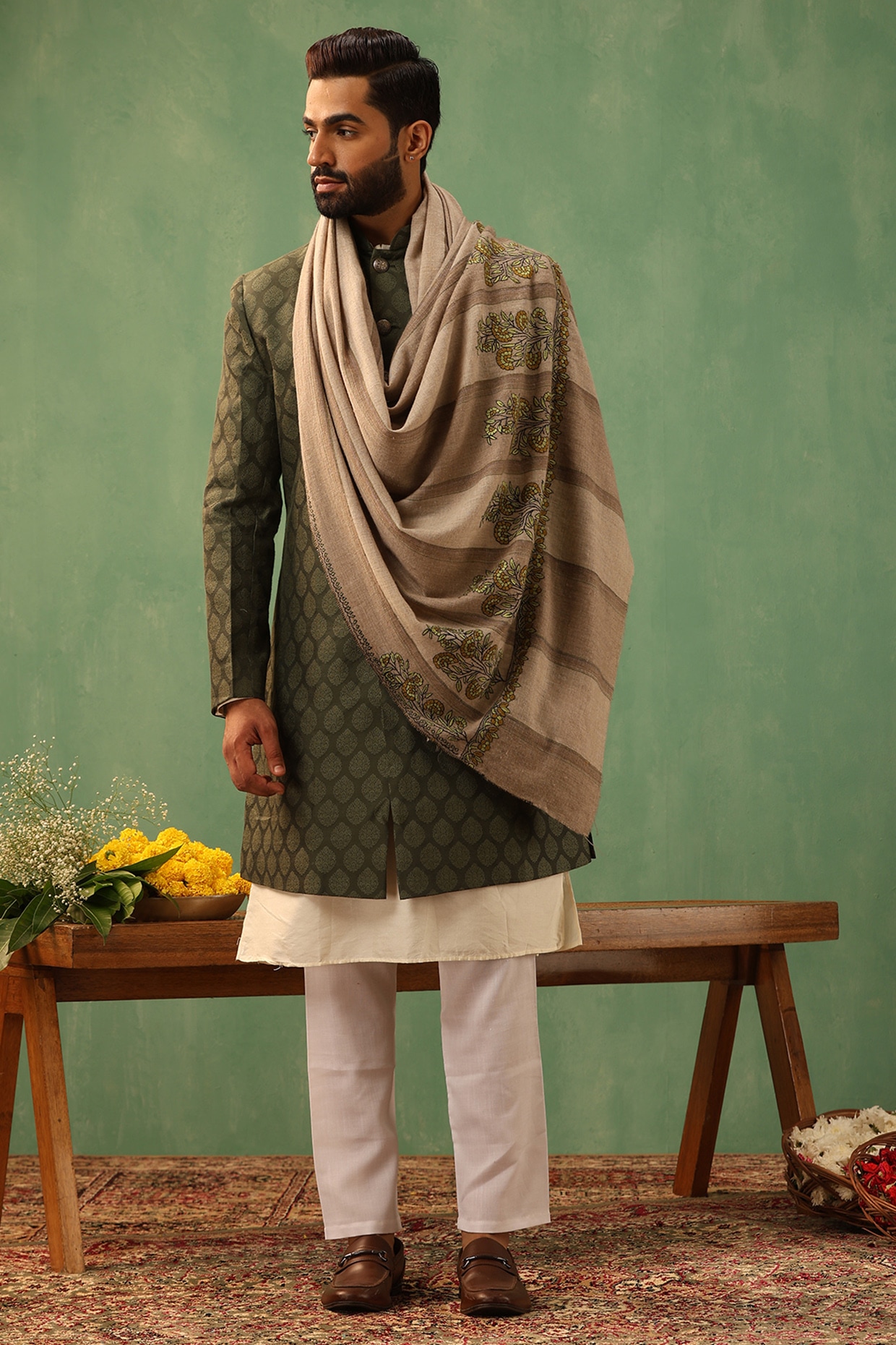 phulkari shawl for men