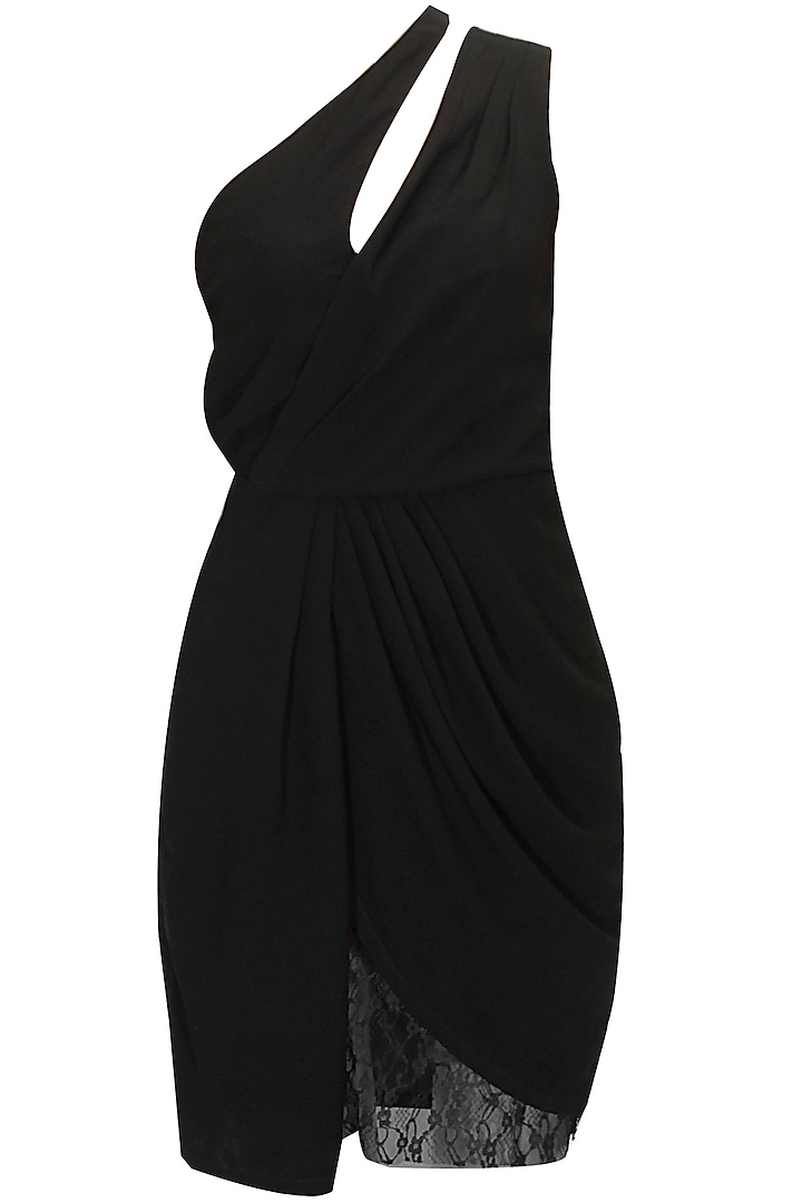 Black one-shoulder dress by Dauphine