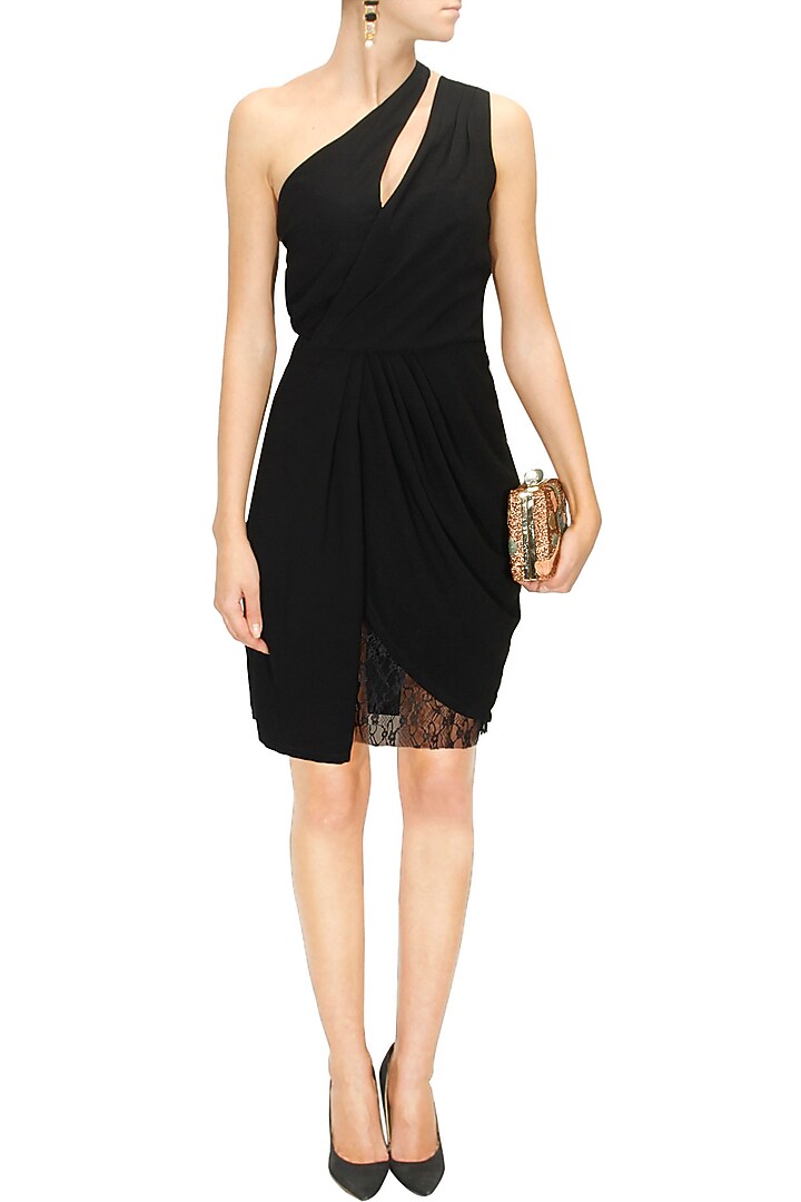 Black one-shoulder dress available only at Pernia's Pop-Up Shop.