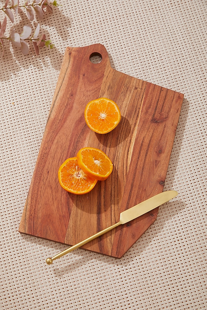 Brown Wooden Cheese Platter by Dune Homes