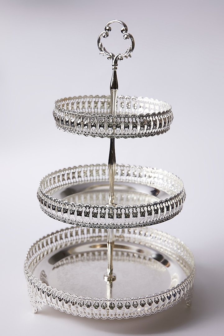 German Silver Layered Cake Stand by Dune Homes at Pernia's Pop Up Shop