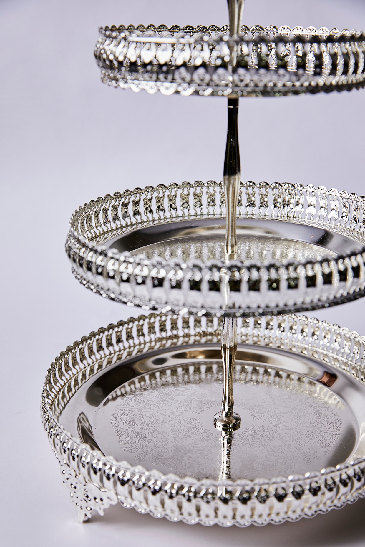 Metal Platter Silver Pedestal Cake Stand, Round, Size: 10x6 at Rs 270/piece  in Moradabad