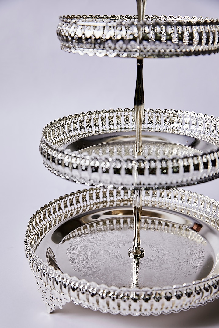 German Silver Layered Cake Stand by Dune Homes at Pernia's Pop Up Shop