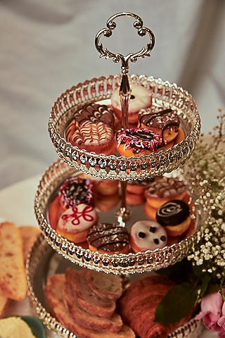 German Silver Layered Cake Stand by Dune Homes