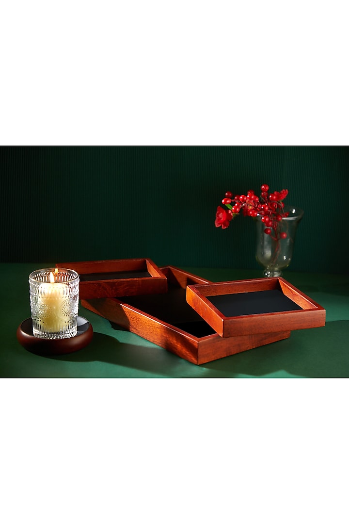 Brown and Black Table Accessory Set (Set of 4) by Dune Homes