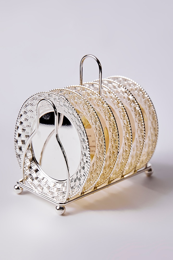 German Silver Coasters (Set of 6) by Dune Homes at Pernia's Pop Up Shop