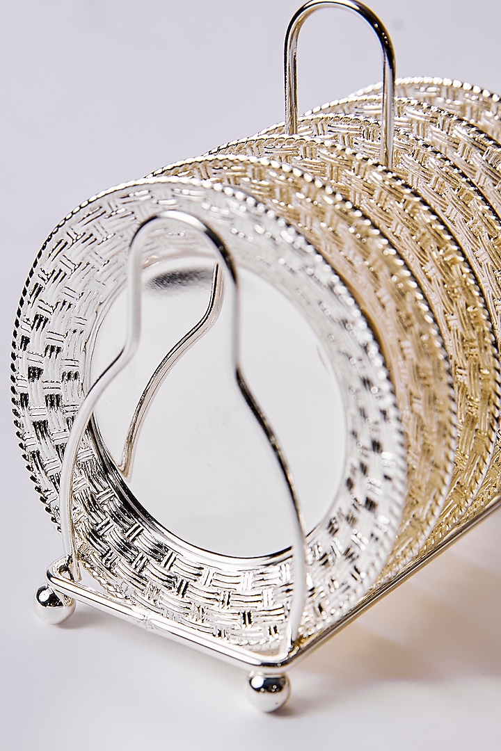 German Silver Coasters (Set of 6) by Dune Homes at Pernia's Pop Up Shop