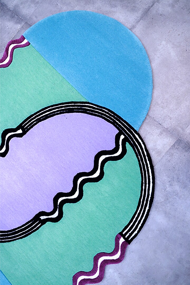 Multi-Colored Wool Tufted Carpet by Neytt Homes at Pernia's Pop Up Shop