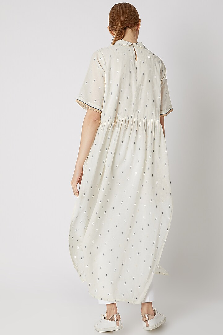 Off White Tunic With Box Sleeves by DVAA at Pernia's Pop Up Shop
