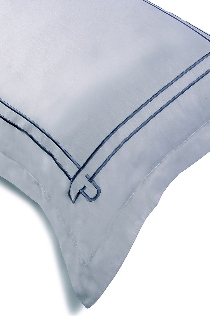 Silver Olive Cotton Bedsheet Set (Set of 3) by Veda Homes at Pernia's Pop Up Shop