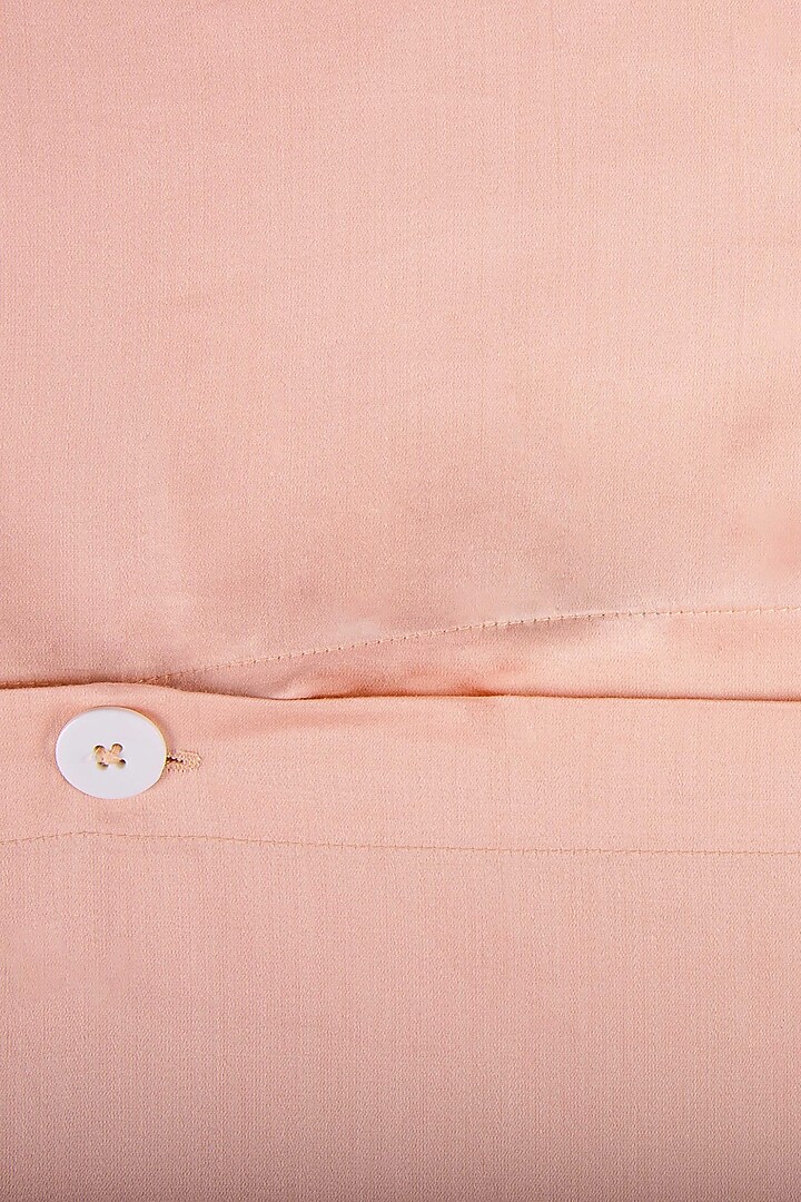 Coral Peach Duvet Cover With Satin Finish by Veda Homes at Pernia's Pop Up Shop