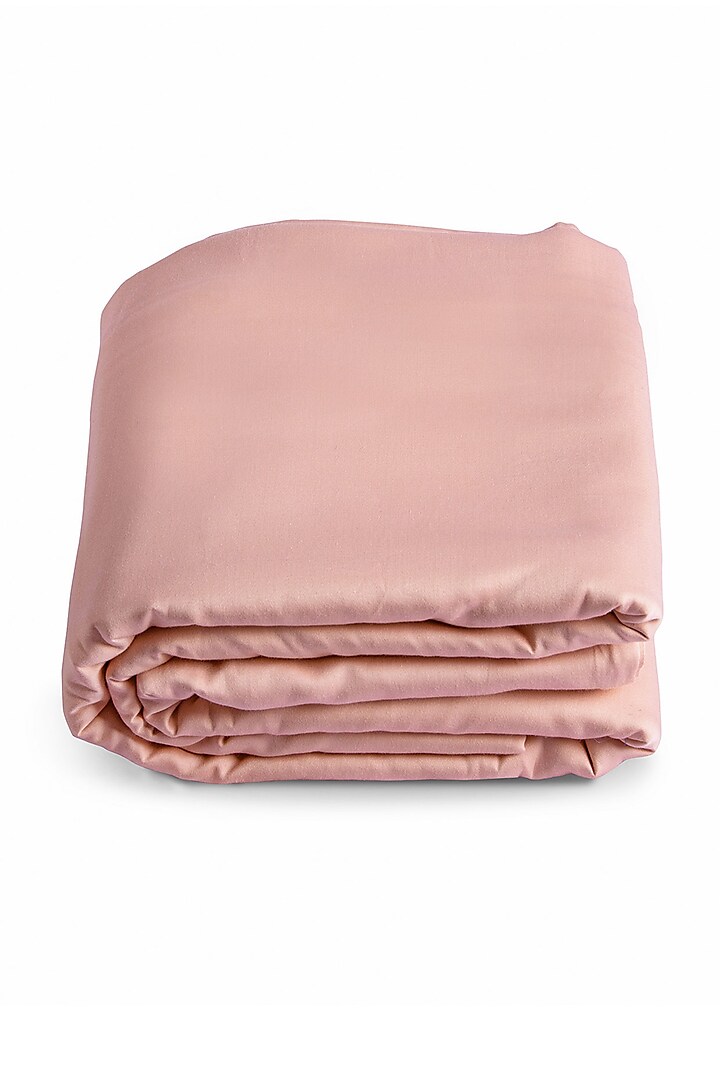 Coral Peach Durable Duvet Cover With Satin Finish by Veda Homes