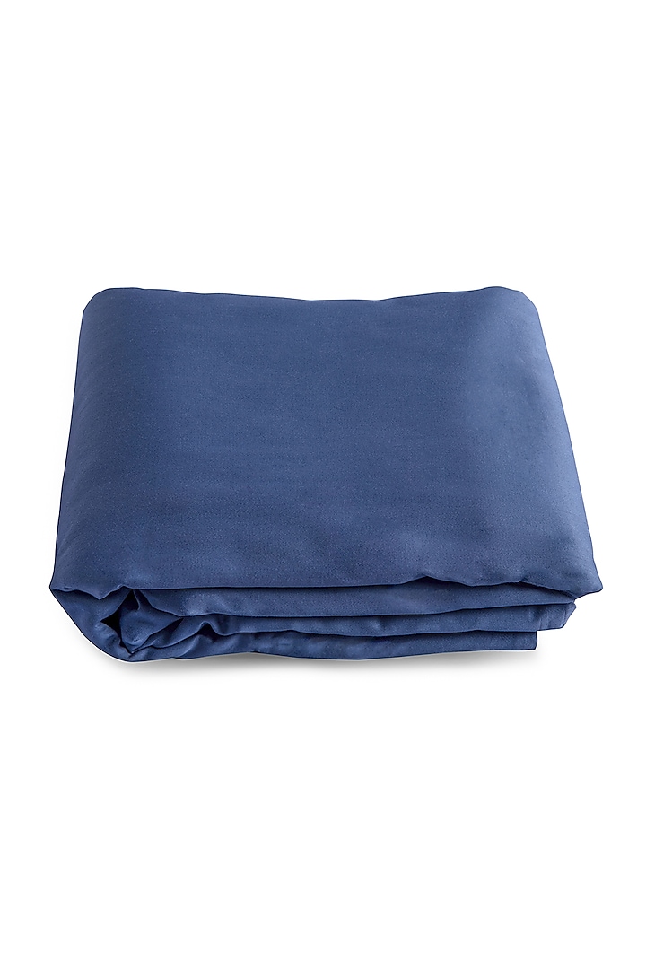 Moonlight Blue Durable Duvet Cover With Satin Finish by Veda Homes