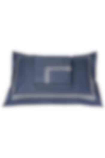 Moonlight Blue Cotton Bedsheet Set by Veda Homes