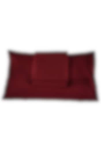 Maroon Cotton Bedsheet Set by Veda Homes