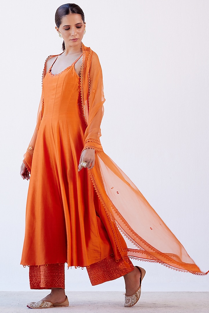Sunshine Elegance Embroidered Anarkali Set