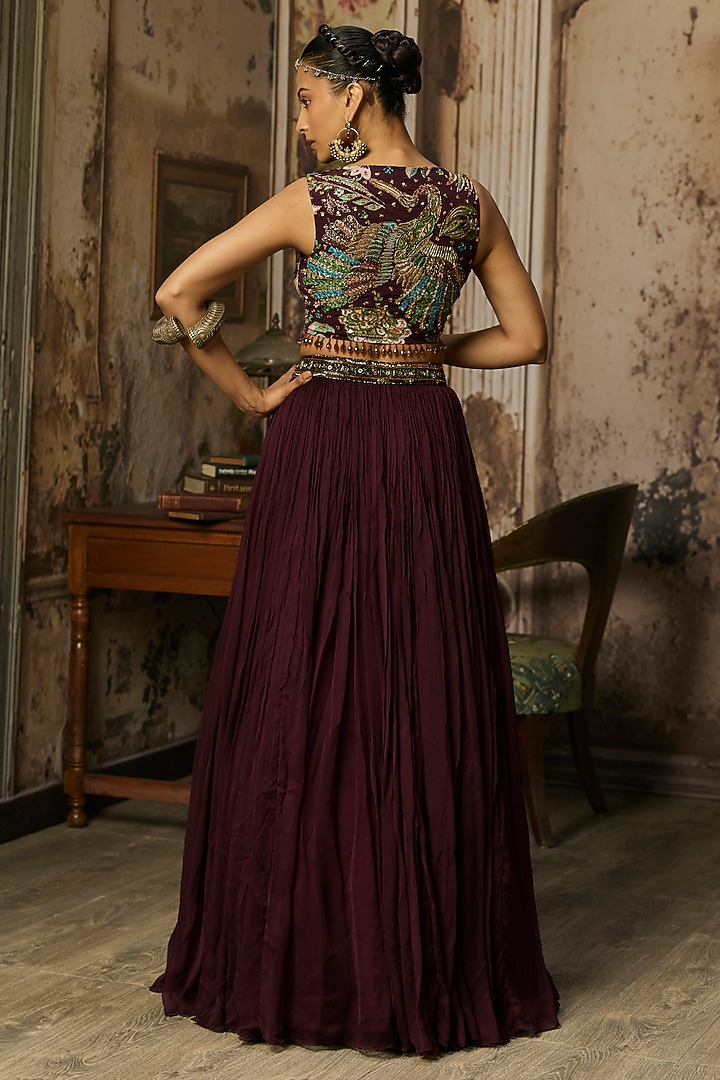 Pum Chiffon Gathered Skirt Set by DiyaRajvvir at Pernia's Pop Up Shop