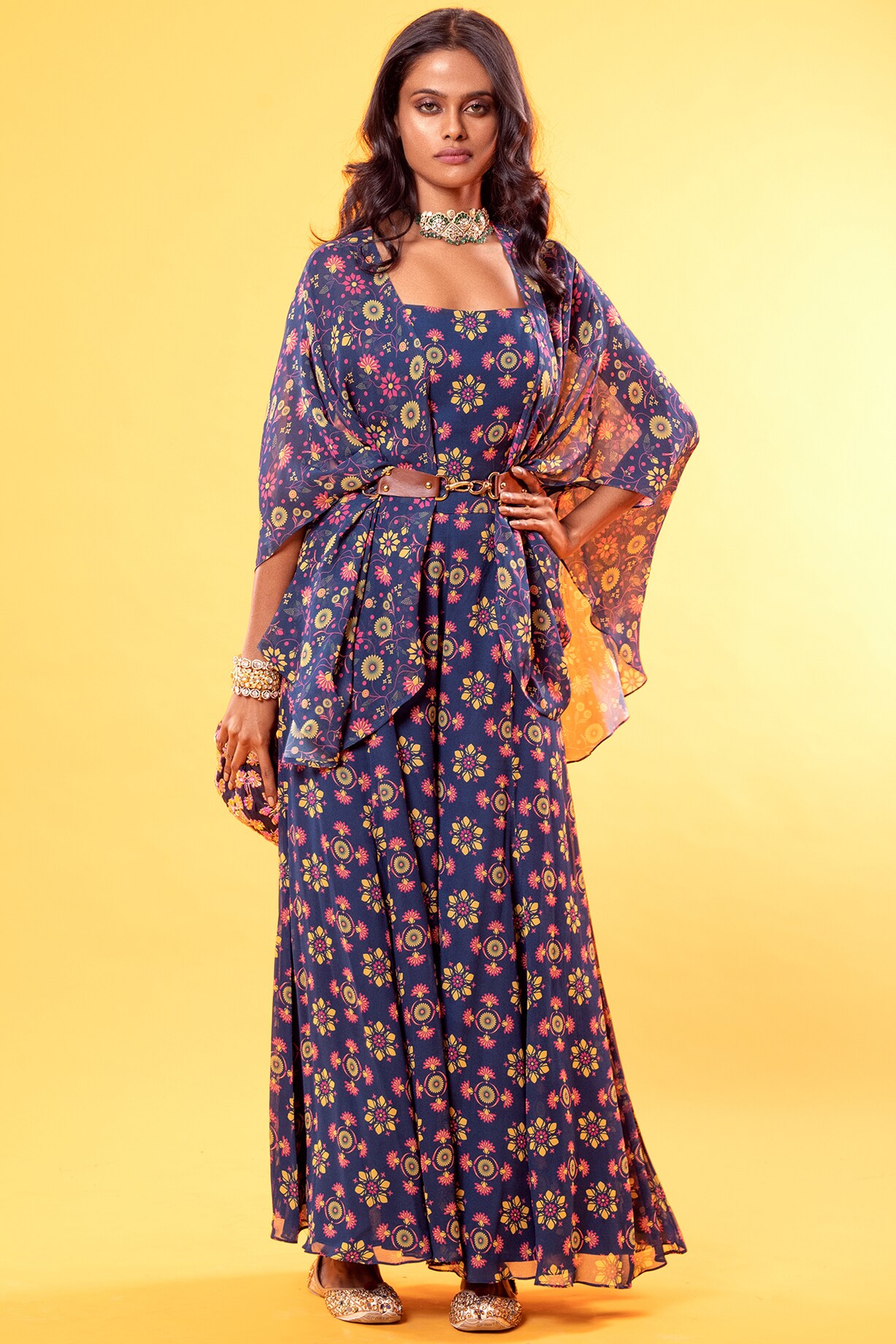 COBALT PRINTED JUMPSUIT main image 0