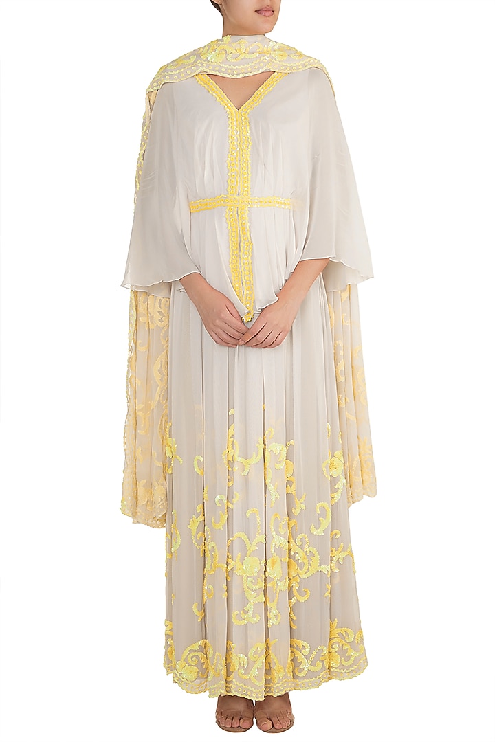 Mint Green Embroidered Wedding Anarkali With Dupatta by DiyaRajvvir at Pernia's Pop Up Shop