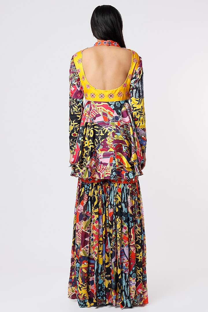 Multi-Colored Printed Gharara Set by DiyaRajvvir at Pernia's Pop Up Shop
