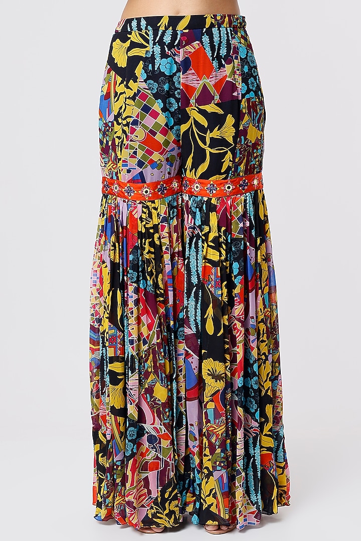 Multi-Colored Printed Gharara Set by DiyaRajvvir at Pernia's Pop Up Shop