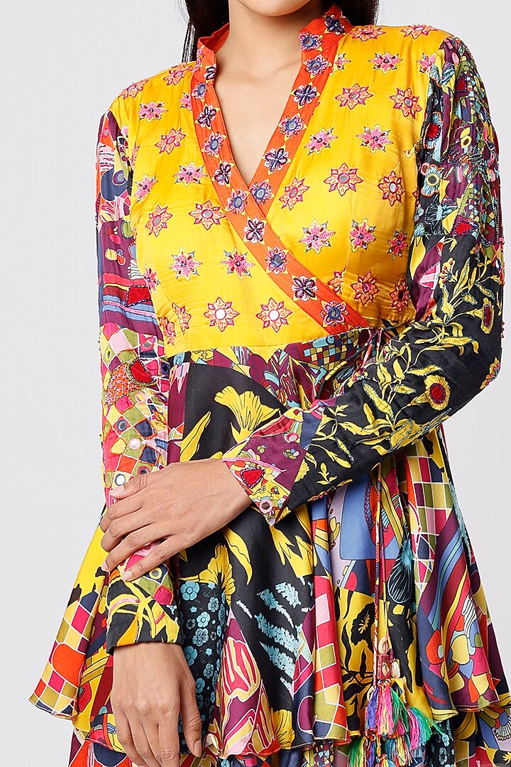 Multi-Colored Printed Gharara Set by DiyaRajvvir at Pernia's Pop Up Shop