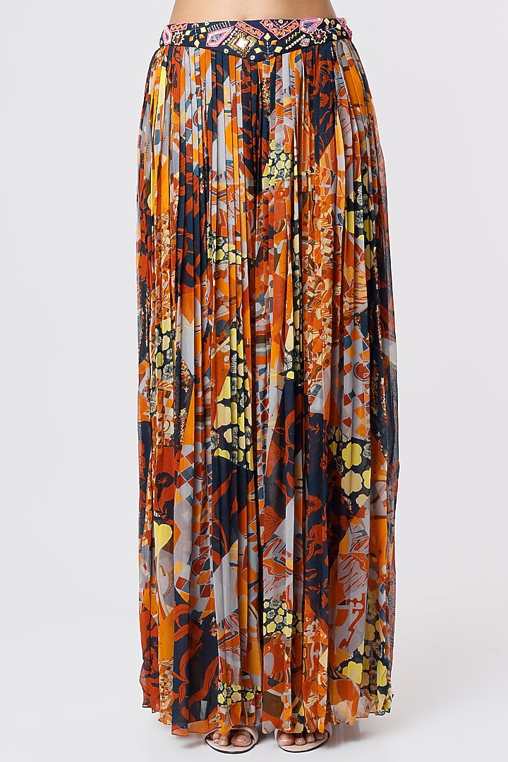 Multi-Colored Printed Palazzo Pant Set by DiyaRajvvir at Pernia's Pop Up Shop
