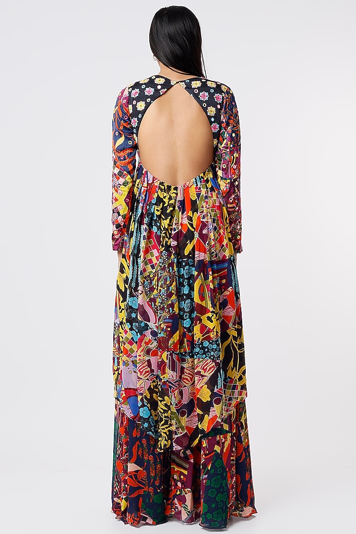 Multi-Colored Printed Wedding Sharara Set by DiyaRajvvir at Pernia's Pop Up Shop