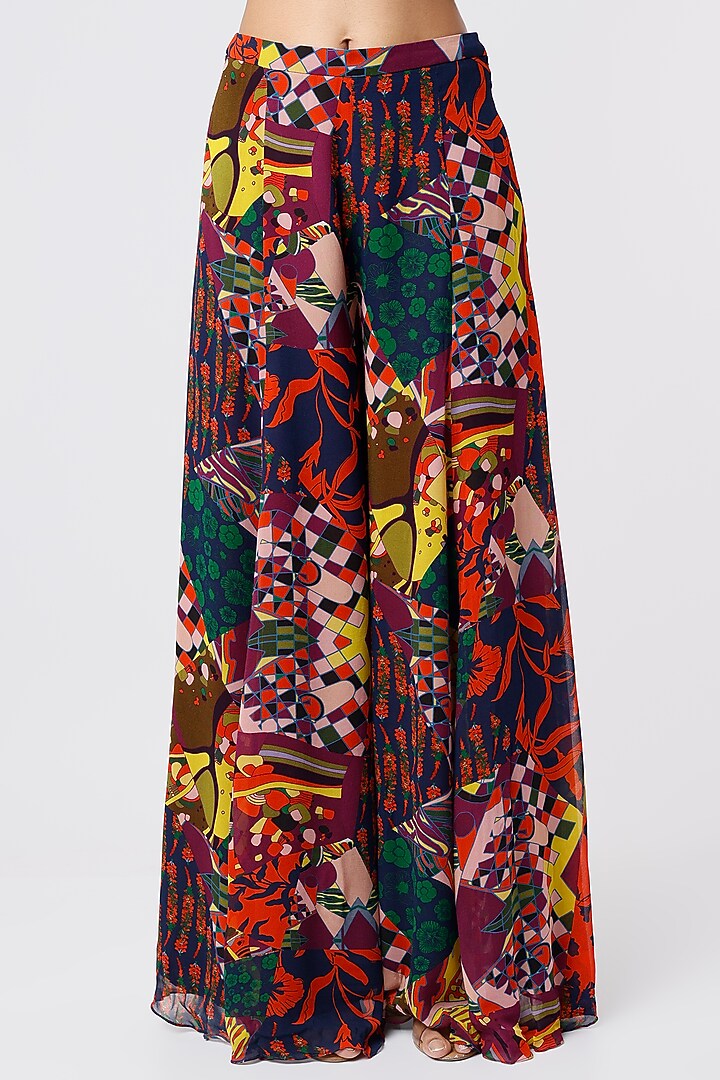 Multi-Colored Printed Wedding Sharara Set by DiyaRajvvir at Pernia's Pop Up Shop