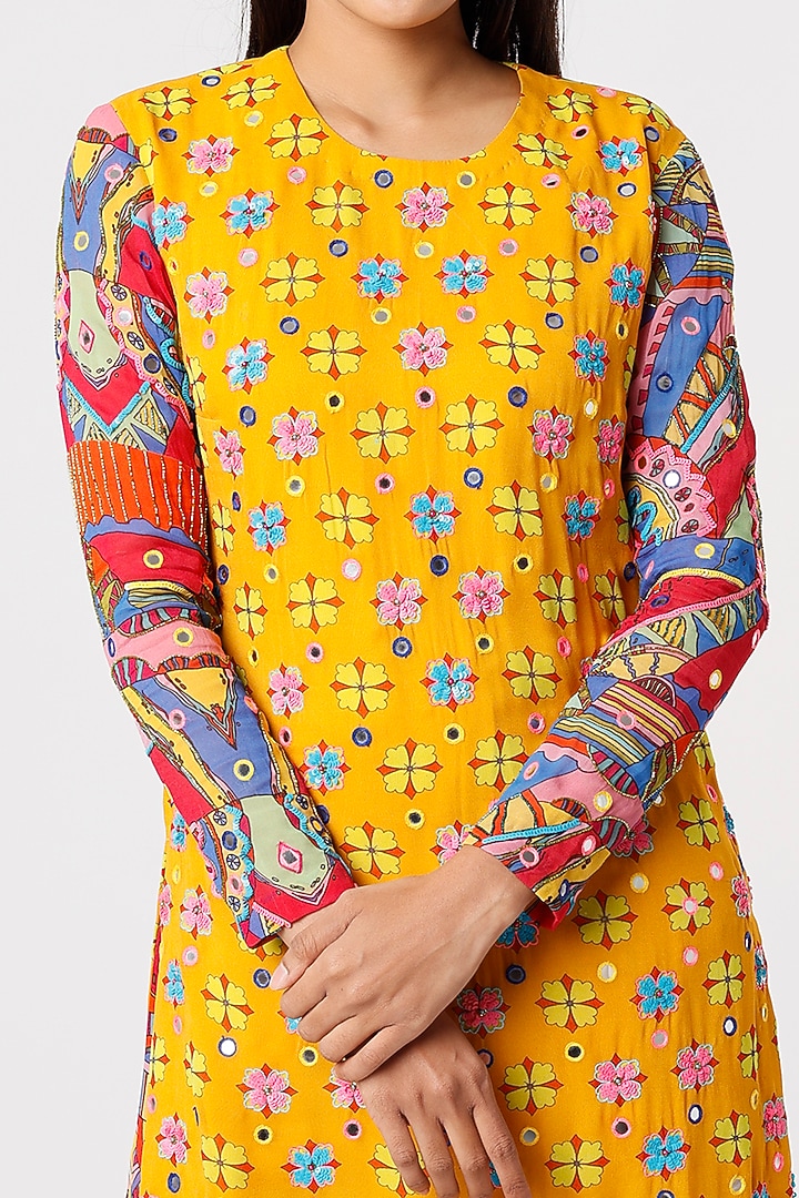 Multi-Colored Printed Gharara Set by DiyaRajvvir at Pernia's Pop Up Shop