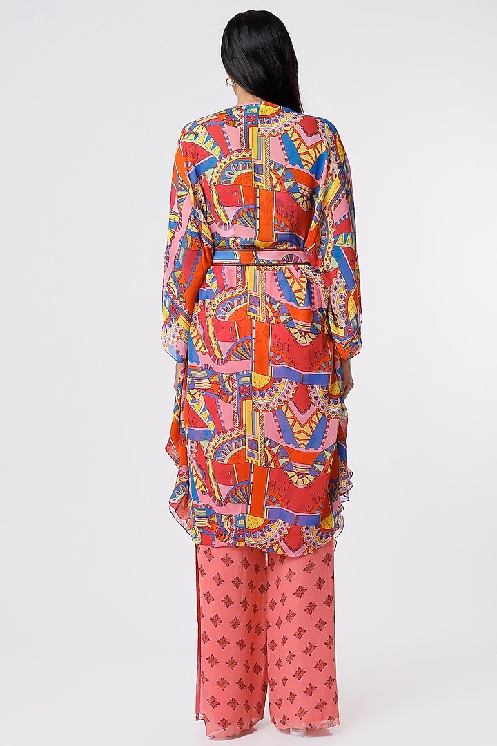 Multi-Colored Printed Kaftan Set by DiyaRajvvir at Pernia's Pop Up Shop