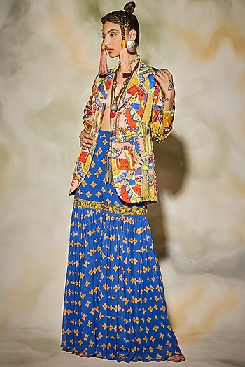Multi-Coloured Blazer Set by DiyaRajvvir at Pernia's Pop Up Shop