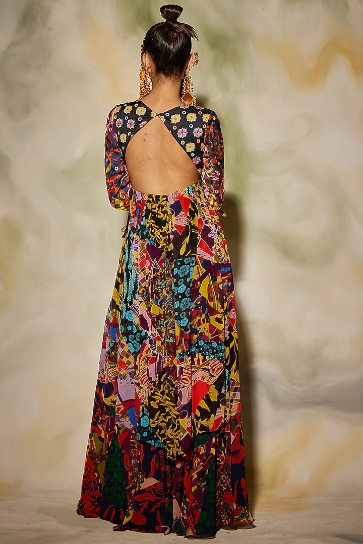 Multi-Colored Printed Wedding Sharara Set by DiyaRajvvir at Pernia's Pop Up Shop