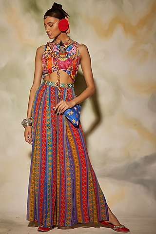 Multi-Colored Printed Jumpsuit by DiyaRajvvir