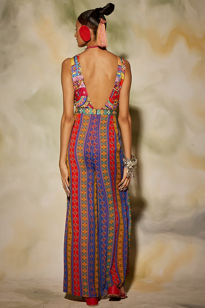 Multi-Colored Printed Jumpsuit by DiyaRajvvir at Pernia's Pop Up Shop