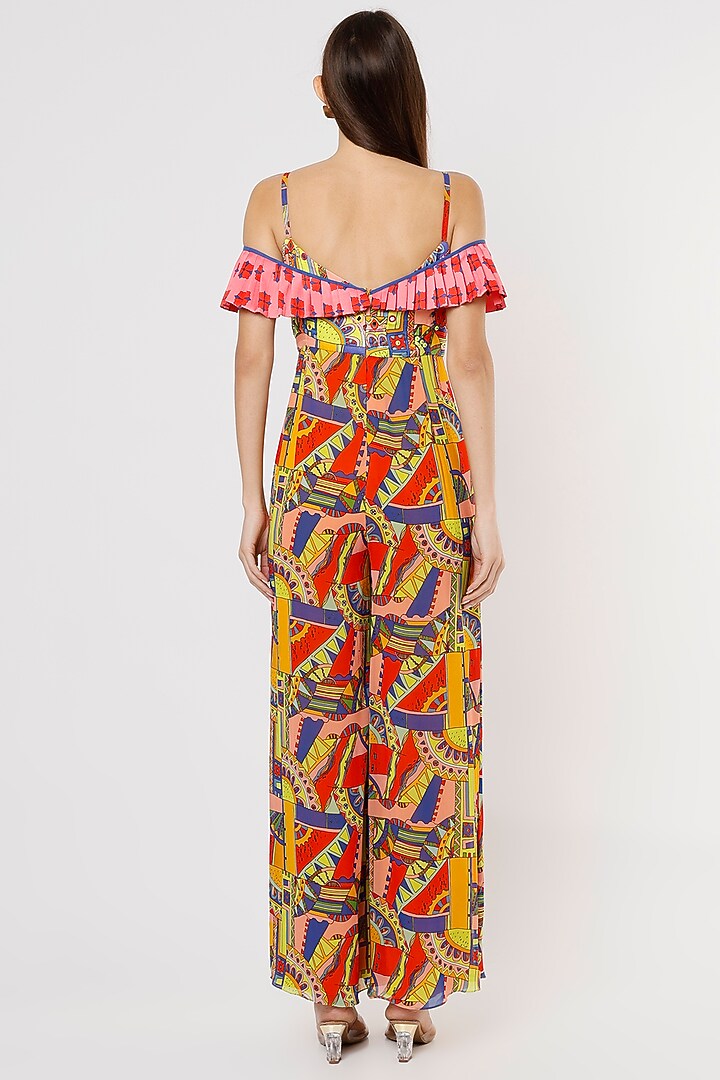 Multi-Colored Printed Jumpsuit by DiyaRajvvir at Pernia's Pop Up Shop