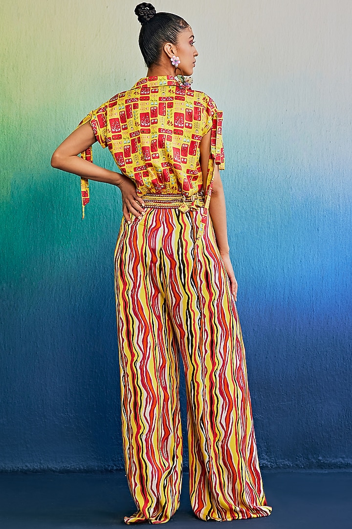 Yellow Mushroom Printed Jumpsuit by DiyaRajvvir at Pernia's Pop Up Shop