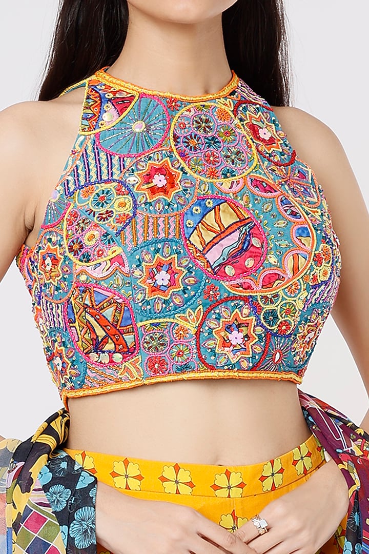 Yellow Cotton Silk Gharara Set by Diya Rajvvir at Pernia's Pop Up Shop