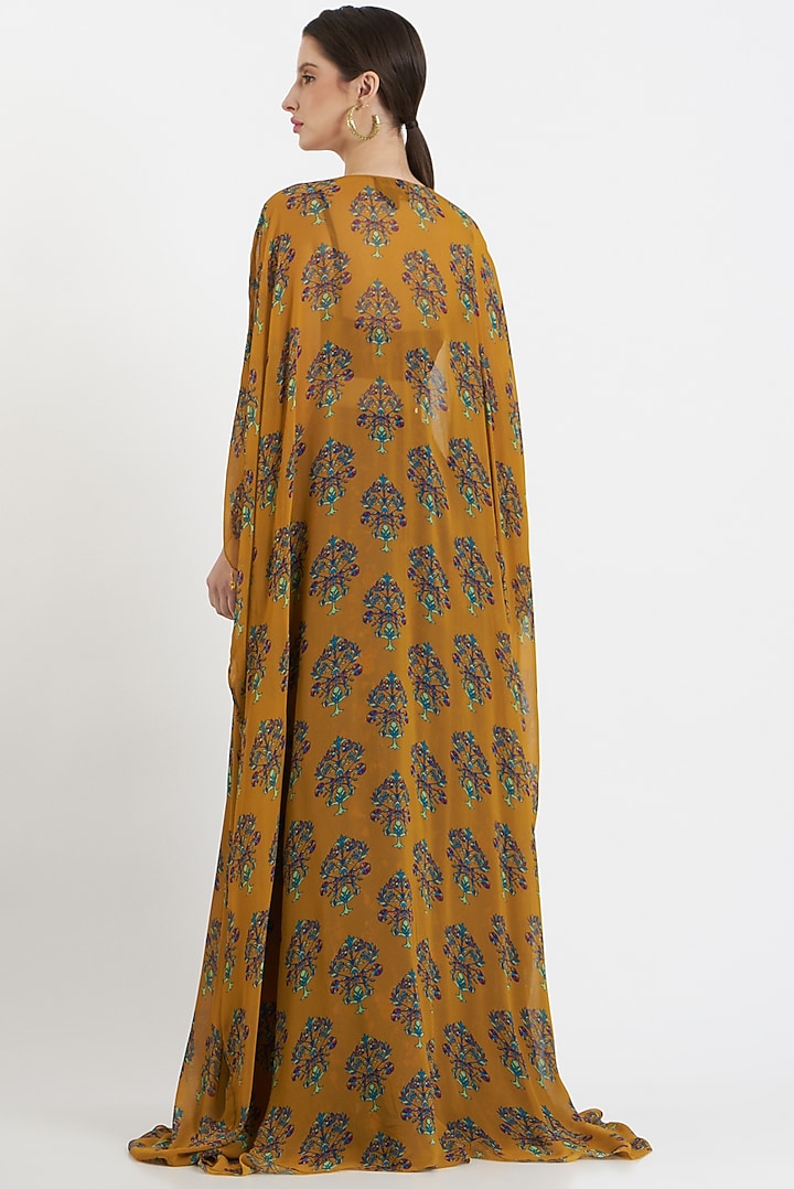 Yellow Cotton Silk Dhoti Skirt Set by DiyaRajvvir at Pernia's Pop Up Shop