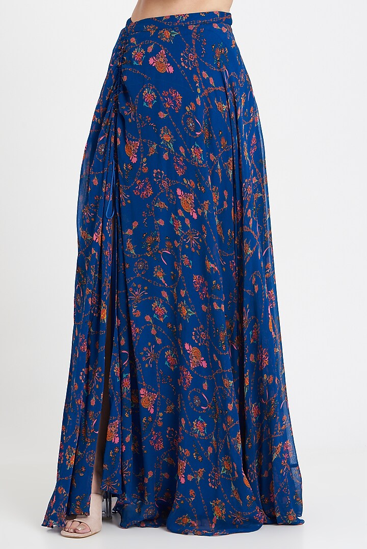 Yellow Cotton Silk Dhoti Skirt Set by DiyaRajvvir at Pernia's Pop Up Shop