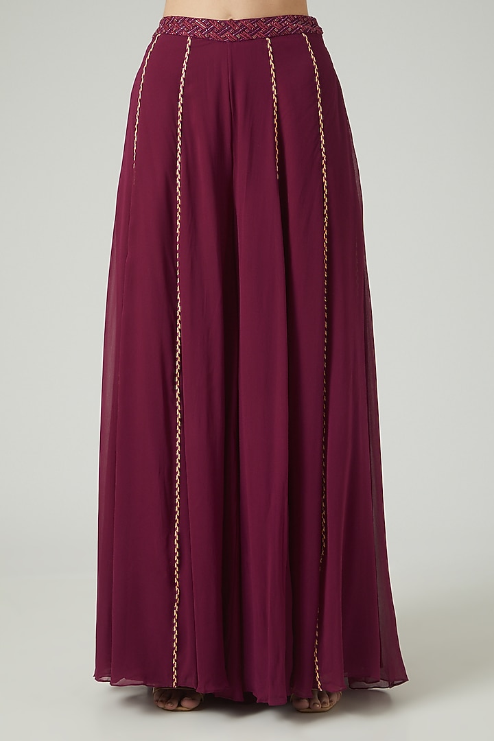 Purple Modal Wedding Sharara Set by DiyaRajvvir at Pernia's Pop Up Shop
