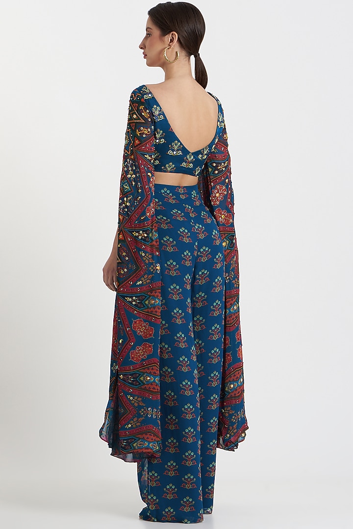 Teal & Fuchsia Modal Pant Set by DiyaRajvvir at Pernia's Pop Up Shop